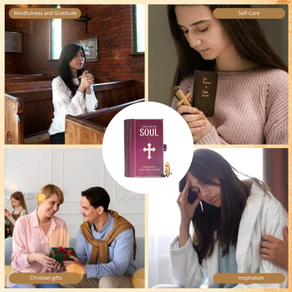 Wooden Bible with Verses