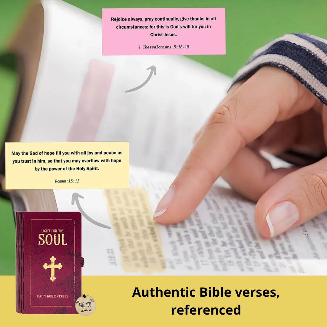 Wooden Bible with Verses