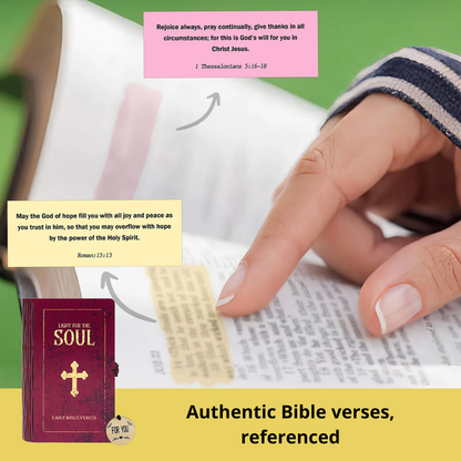 Wooden Bible with Verses